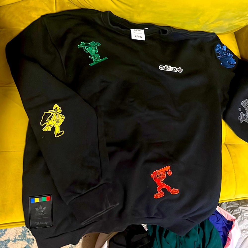 Adidas large goofy sweater.